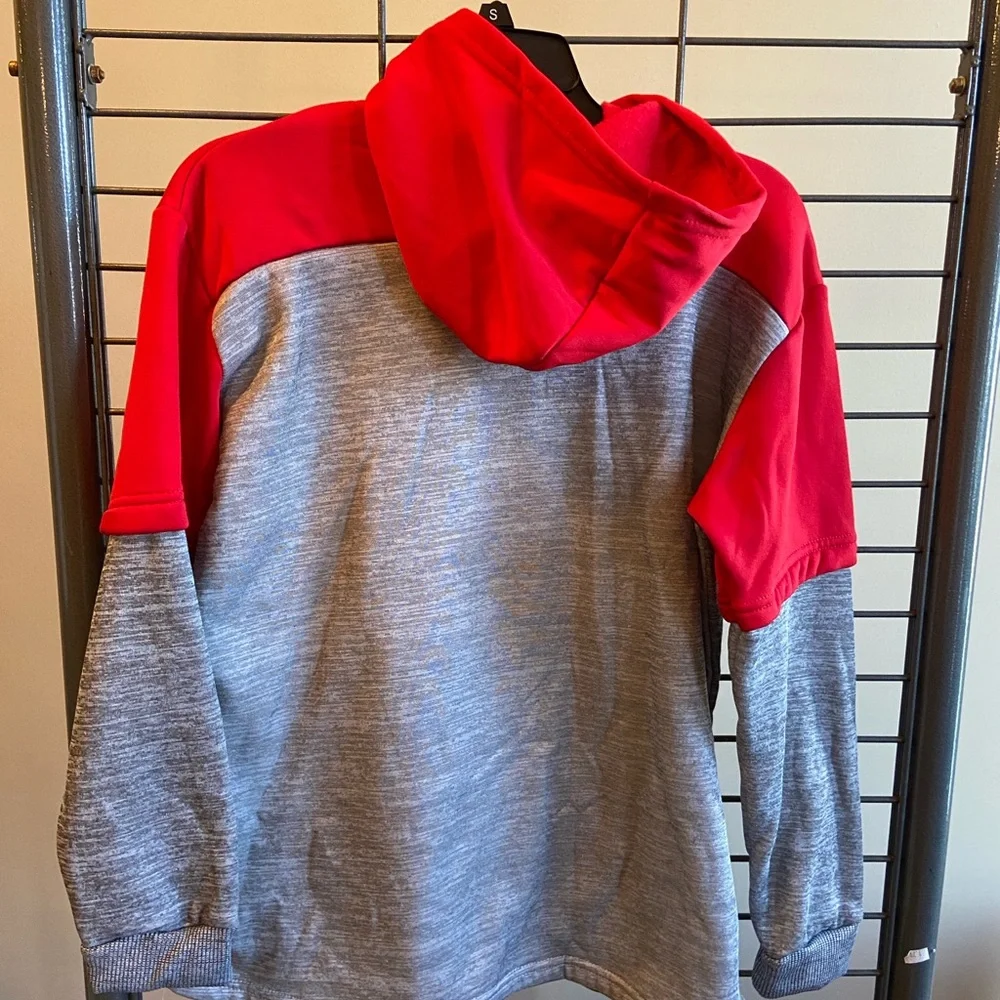 Savage Kids Red and Gray Hoodie‎